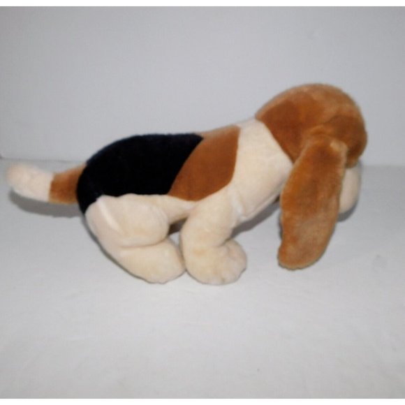 Russ Berrie Cream Brown Black Bassett Hound  Dog BIXBY 4334 Stuffed 12" Plush - Picture 5 of 8